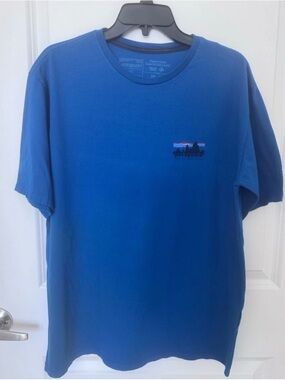 Patagonia Short-Sleeve Crew Tee in Royal Blue with Logo